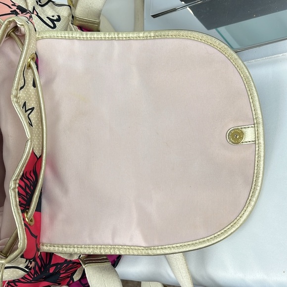 Coach Poppy Kyra Floral Fabric Backpack 81278-F19284 Cream Magenta Pink Fuchsia - Picture 13 of 16